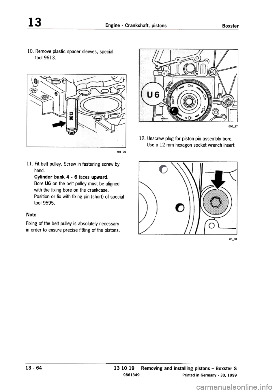 PORSCHE 986 BOXSTER 1997  Workshop Manual 
