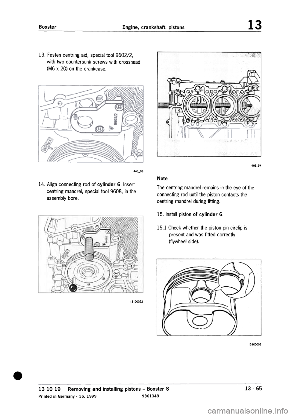 PORSCHE 986 BOXSTER 1997  Workshop Manual 