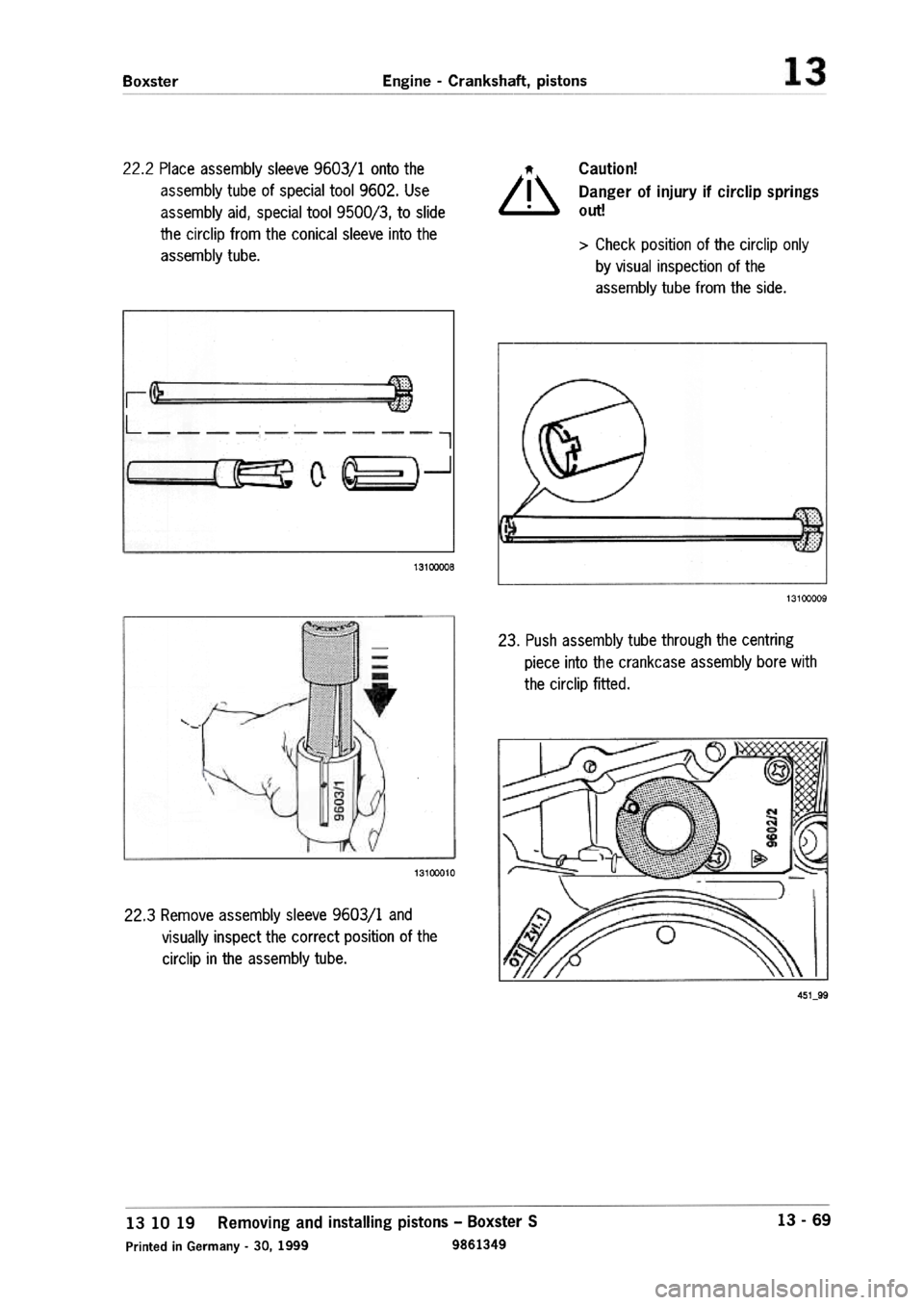 PORSCHE 986 BOXSTER 1997  Workshop Manual 