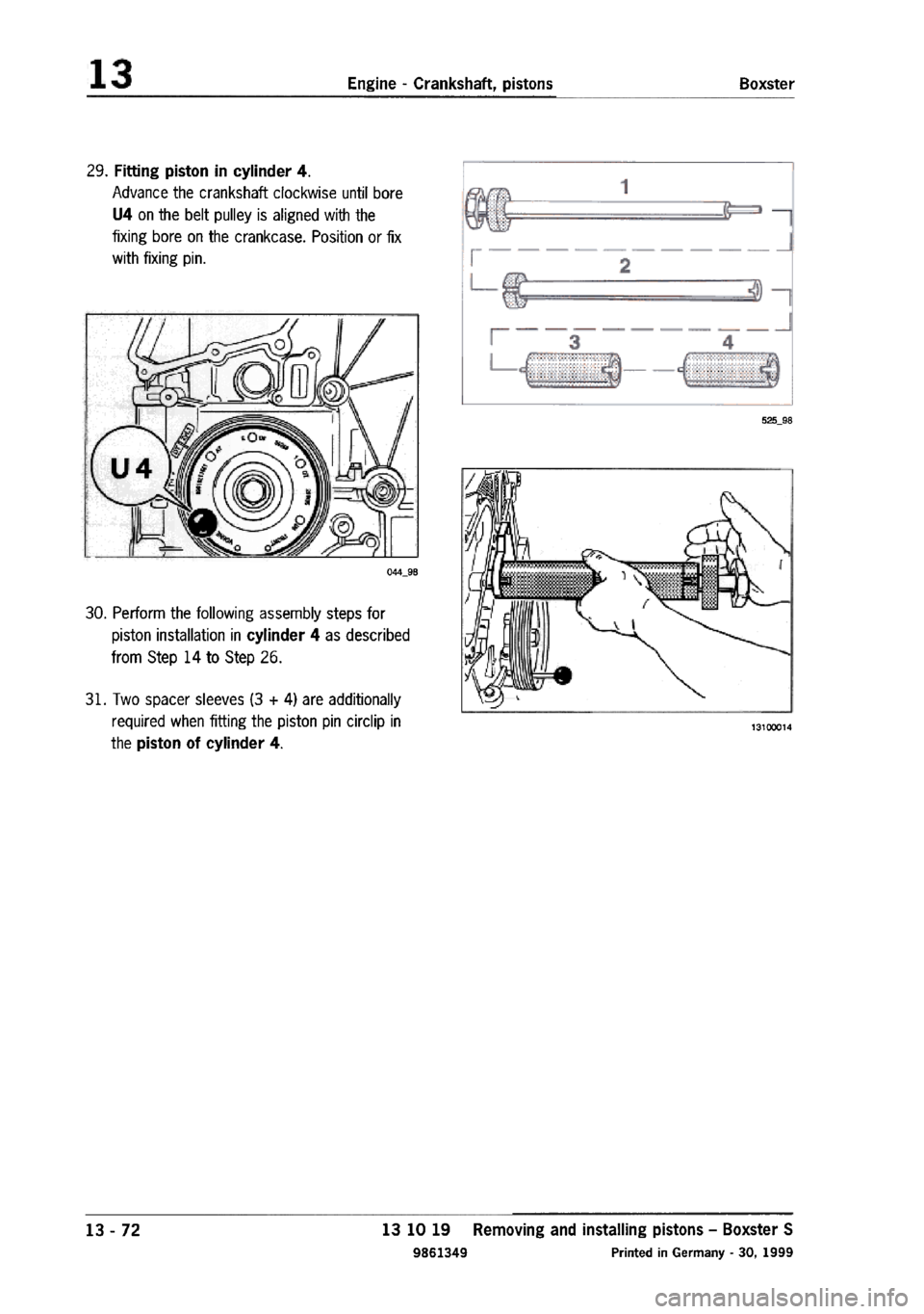 PORSCHE 986 BOXSTER 1997  Workshop Manual 