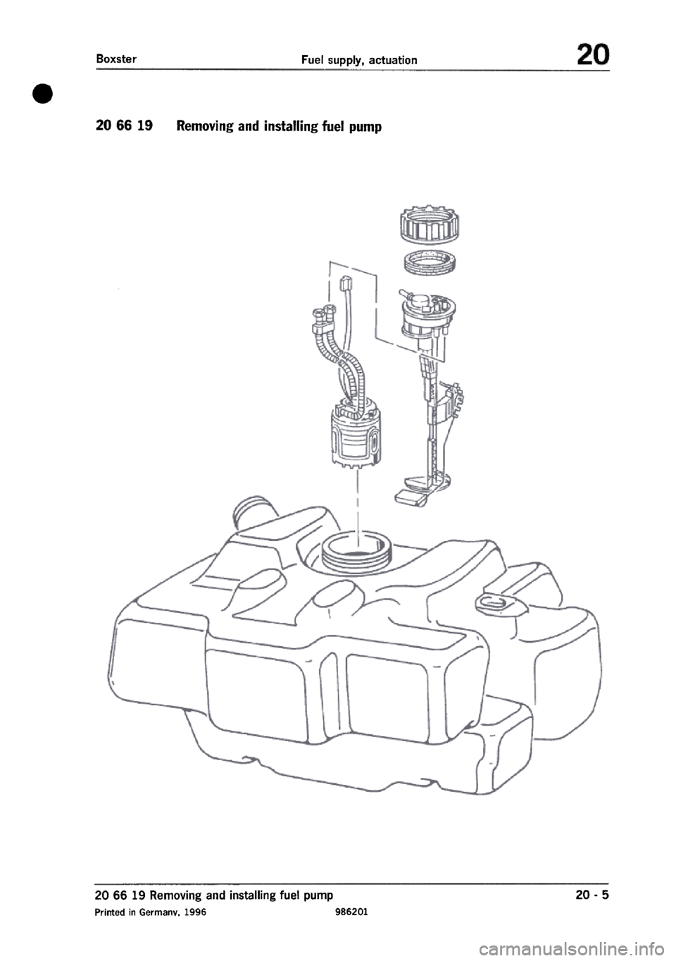 PORSCHE 986 BOXSTER 1997  Workshop Manual 