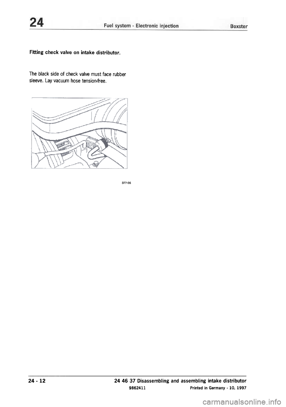 PORSCHE 986 BOXSTER 1997  Workshop Manual 