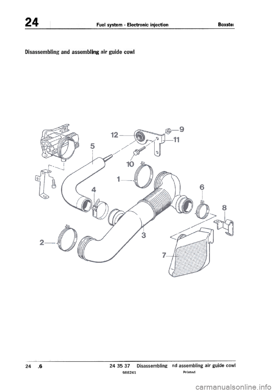 PORSCHE 986 BOXSTER 1997  Workshop Manual 