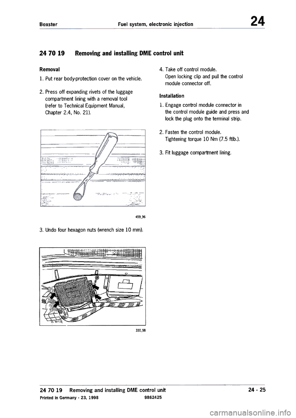 PORSCHE 986 BOXSTER 1997  Workshop Manual 
