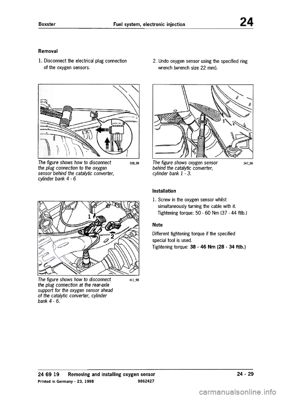 PORSCHE 986 BOXSTER 1997  Workshop Manual 