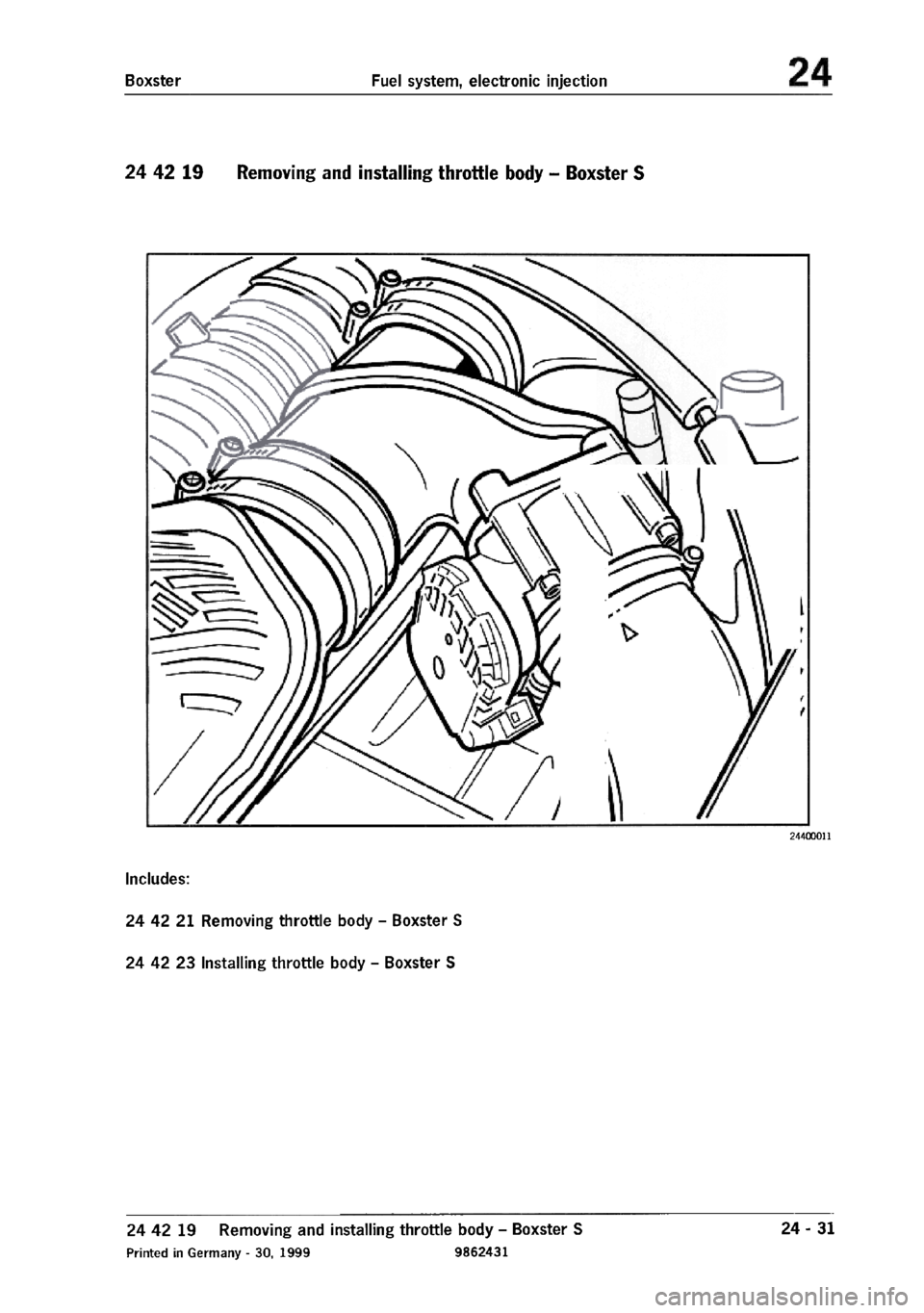 PORSCHE 986 BOXSTER 1997  Workshop Manual 