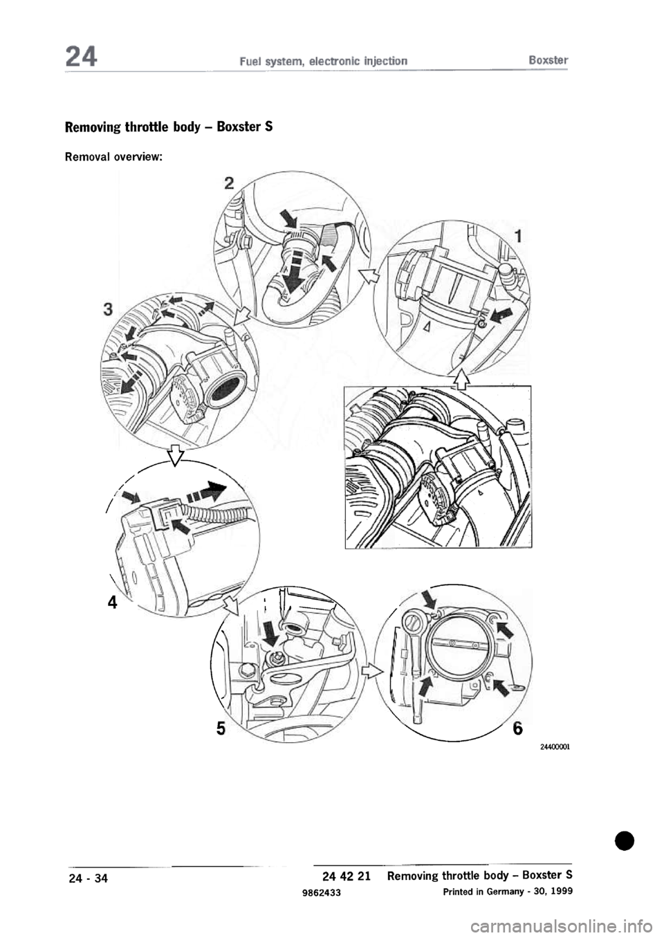 PORSCHE 986 BOXSTER 1997  Workshop Manual 