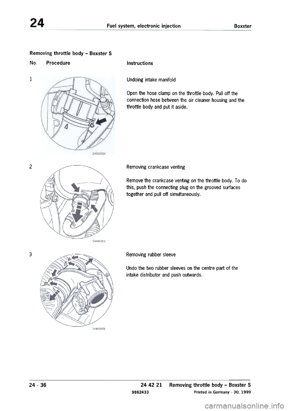 PORSCHE 986 BOXSTER 1997  Workshop Manual 