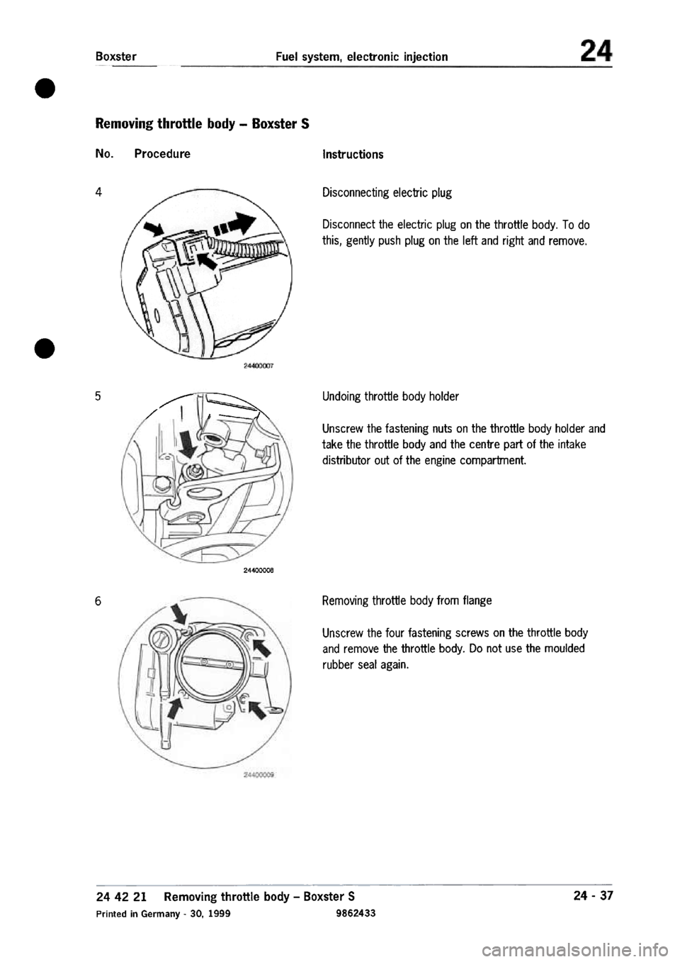 PORSCHE 986 BOXSTER 1997  Workshop Manual 