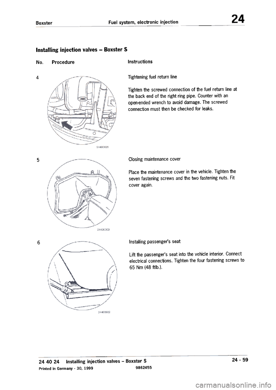 PORSCHE 986 BOXSTER 1997  Workshop Manual 