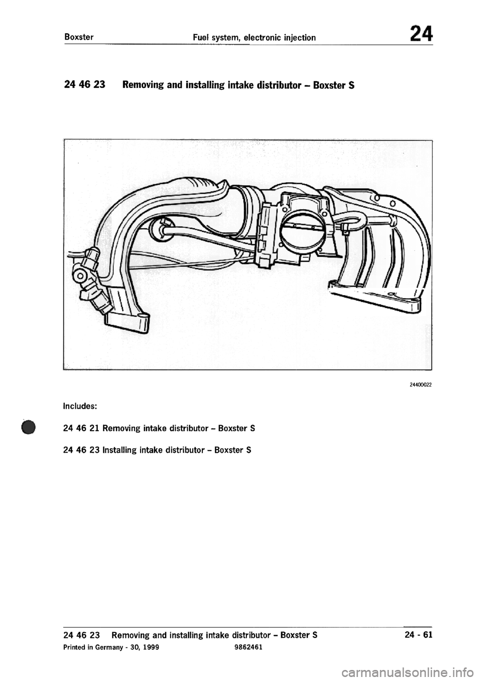 PORSCHE 986 BOXSTER 1997  Workshop Manual 
