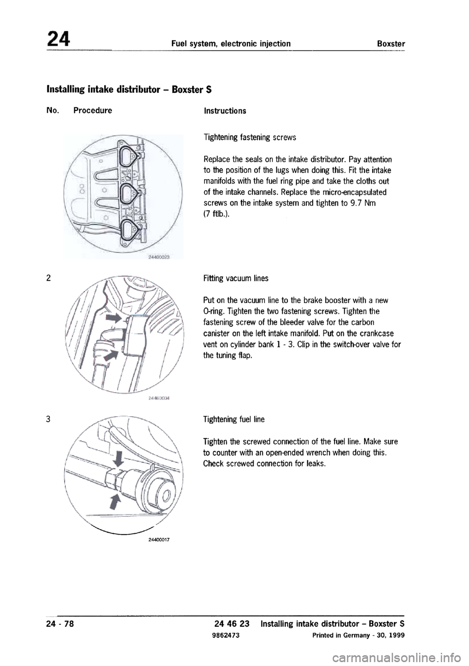 PORSCHE 986 BOXSTER 1997  Workshop Manual 