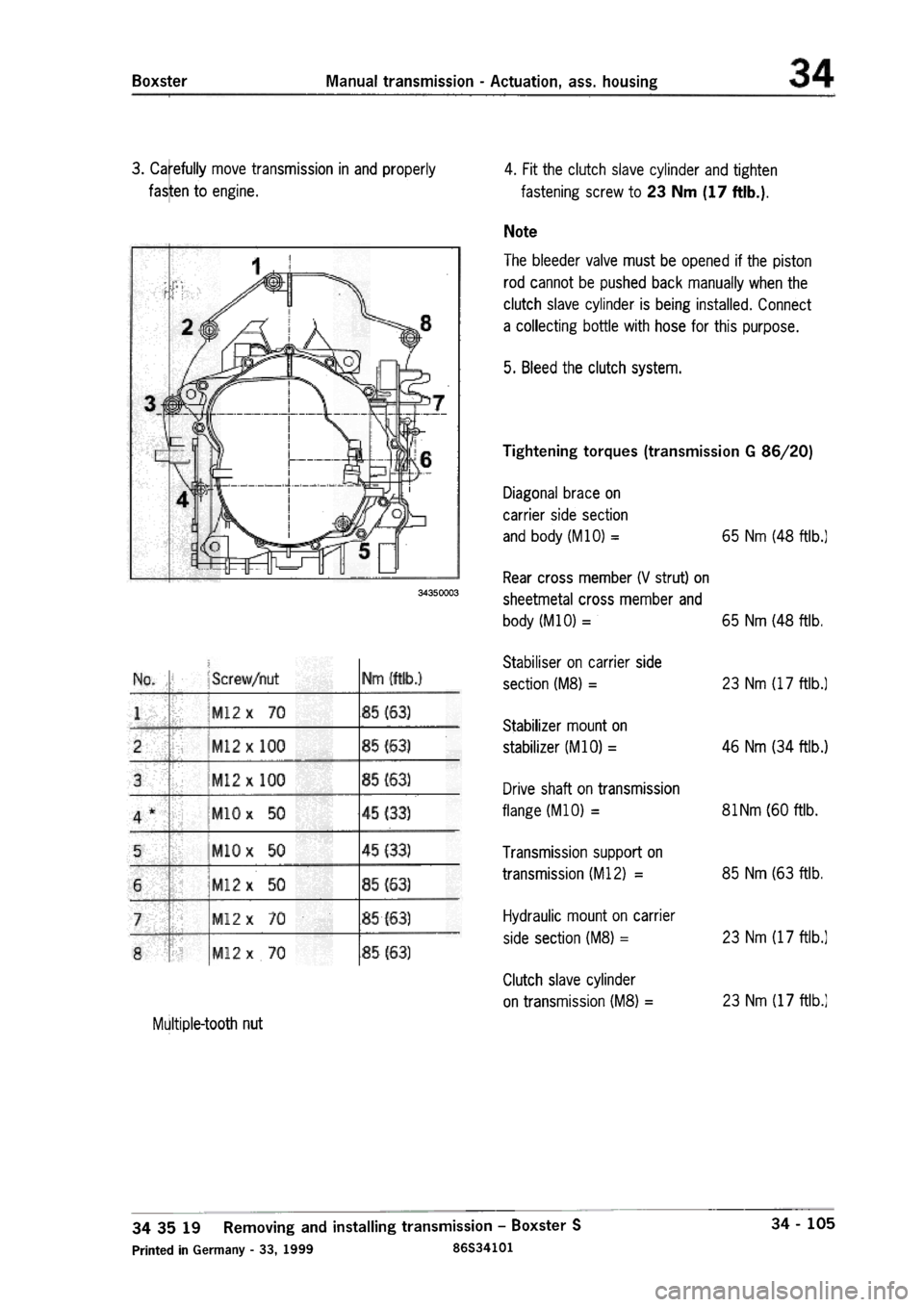 PORSCHE 986 BOXSTER 1997  Workshop Manual 