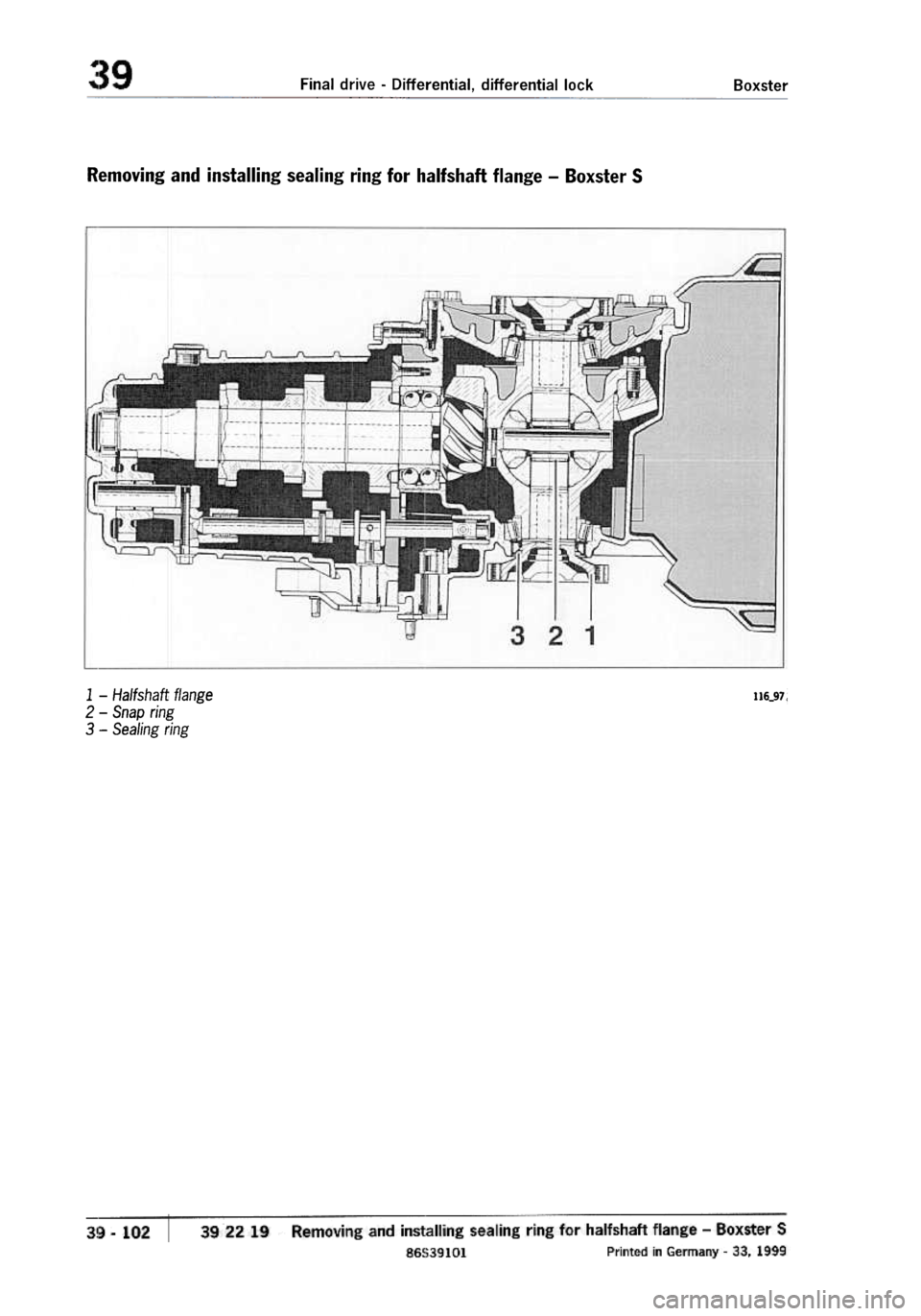 PORSCHE 986 BOXSTER 1997  Workshop Manual 