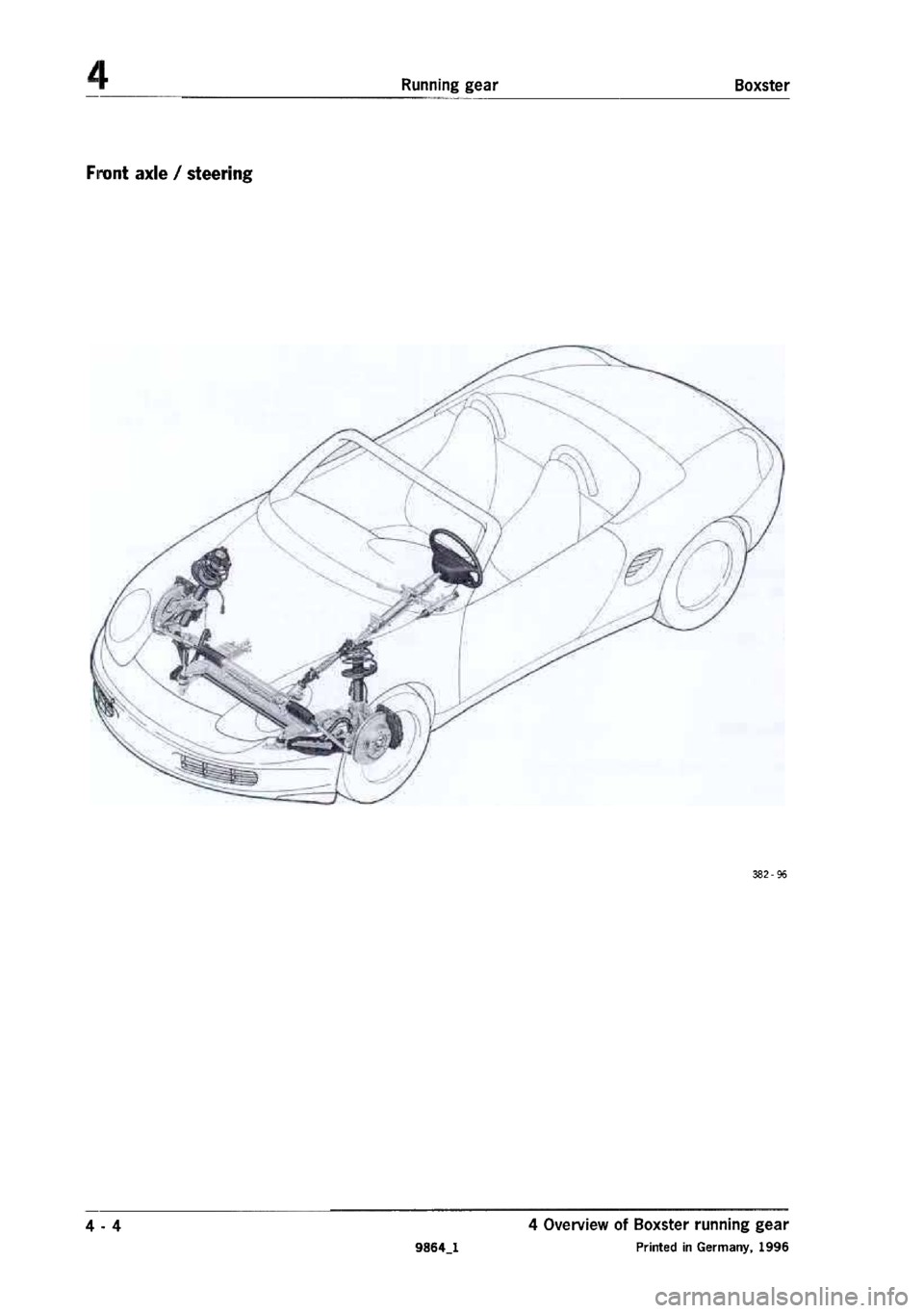 PORSCHE 986 BOXSTER 1997  Workshop Manual 