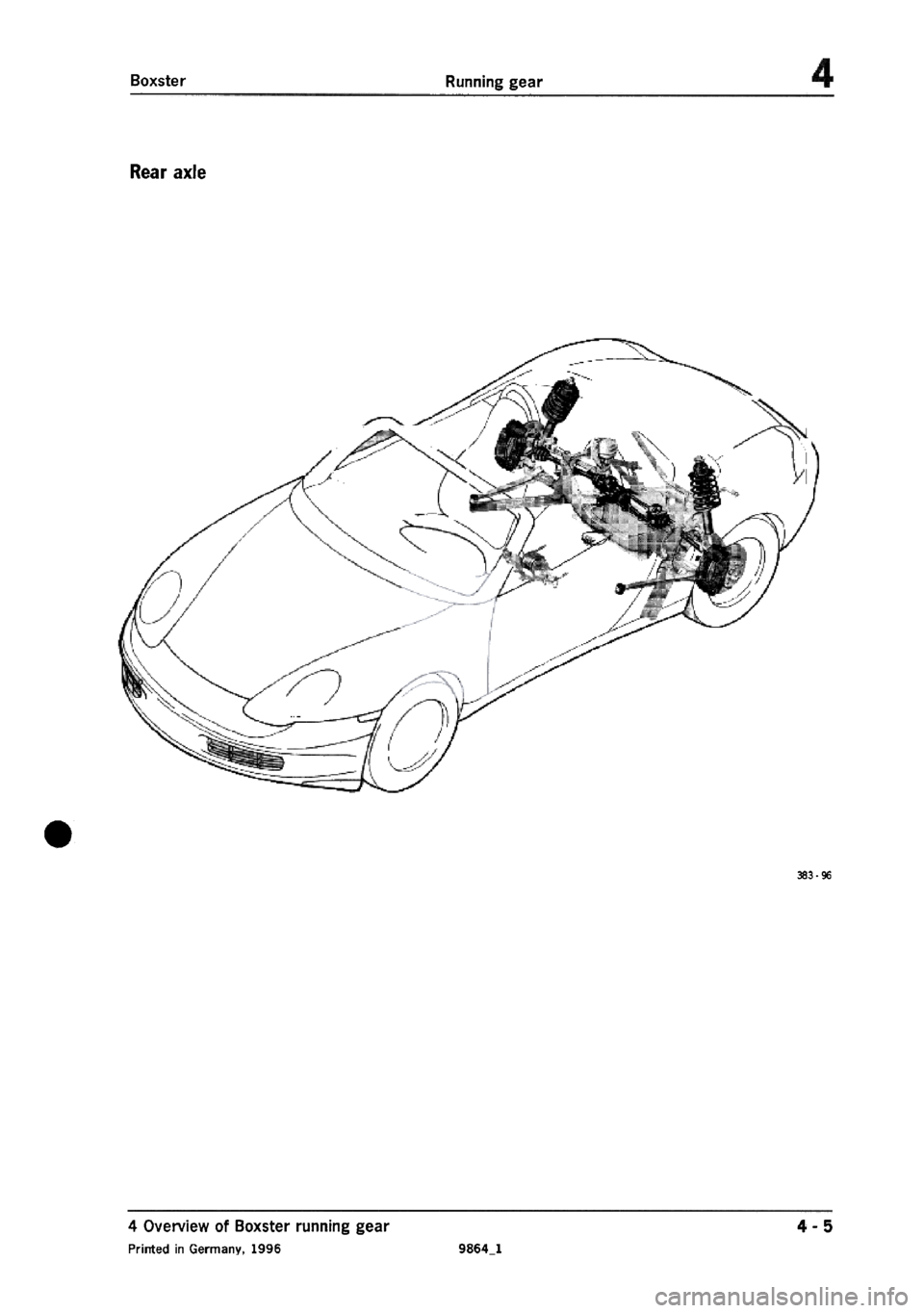 PORSCHE 986 BOXSTER 1997  Workshop Manual 