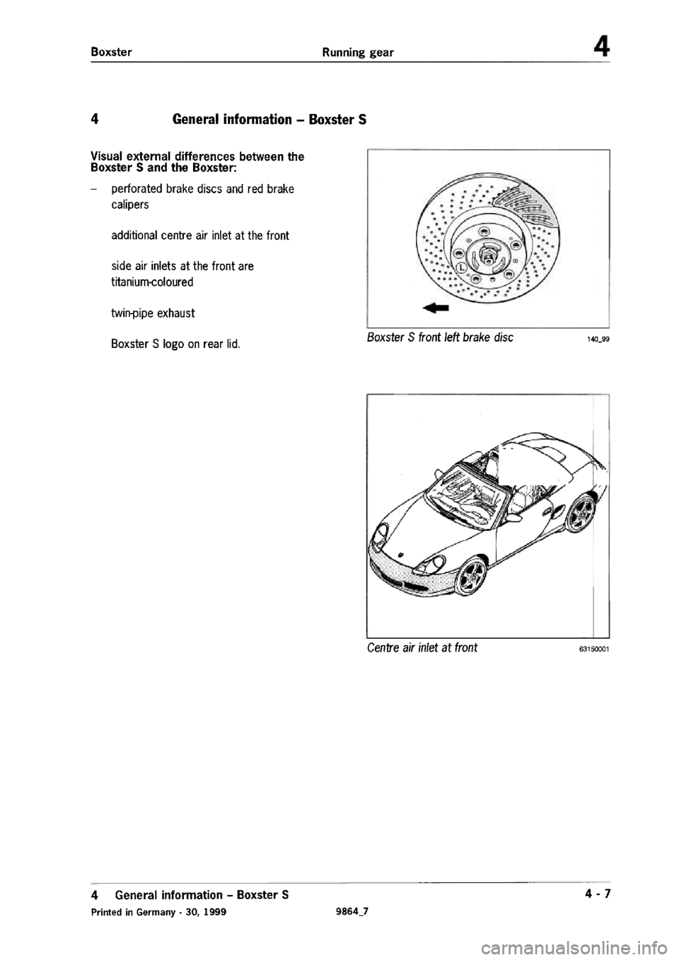 PORSCHE 986 BOXSTER 1997  Workshop Manual 