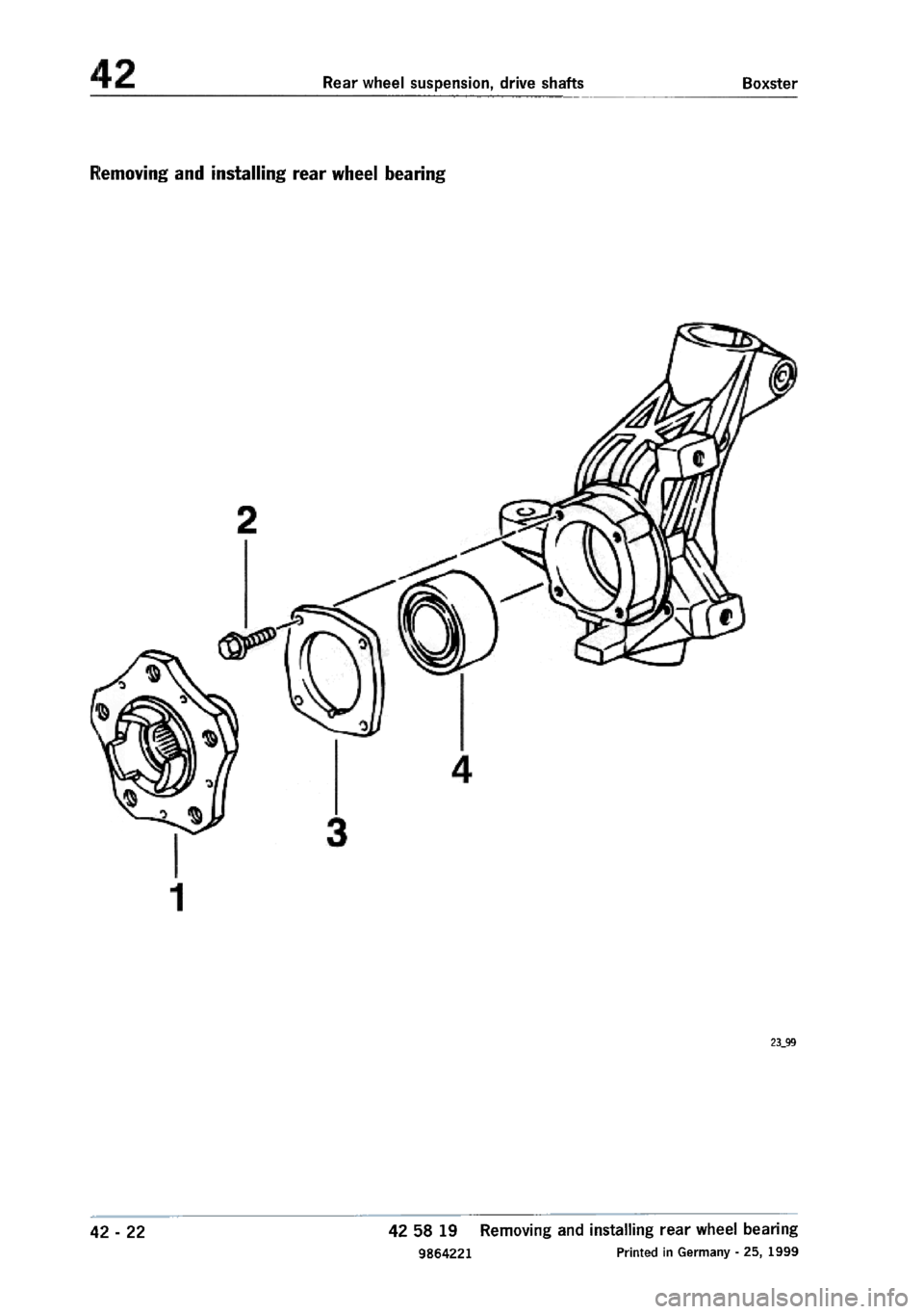 PORSCHE 986 BOXSTER 1997  Workshop Manual 