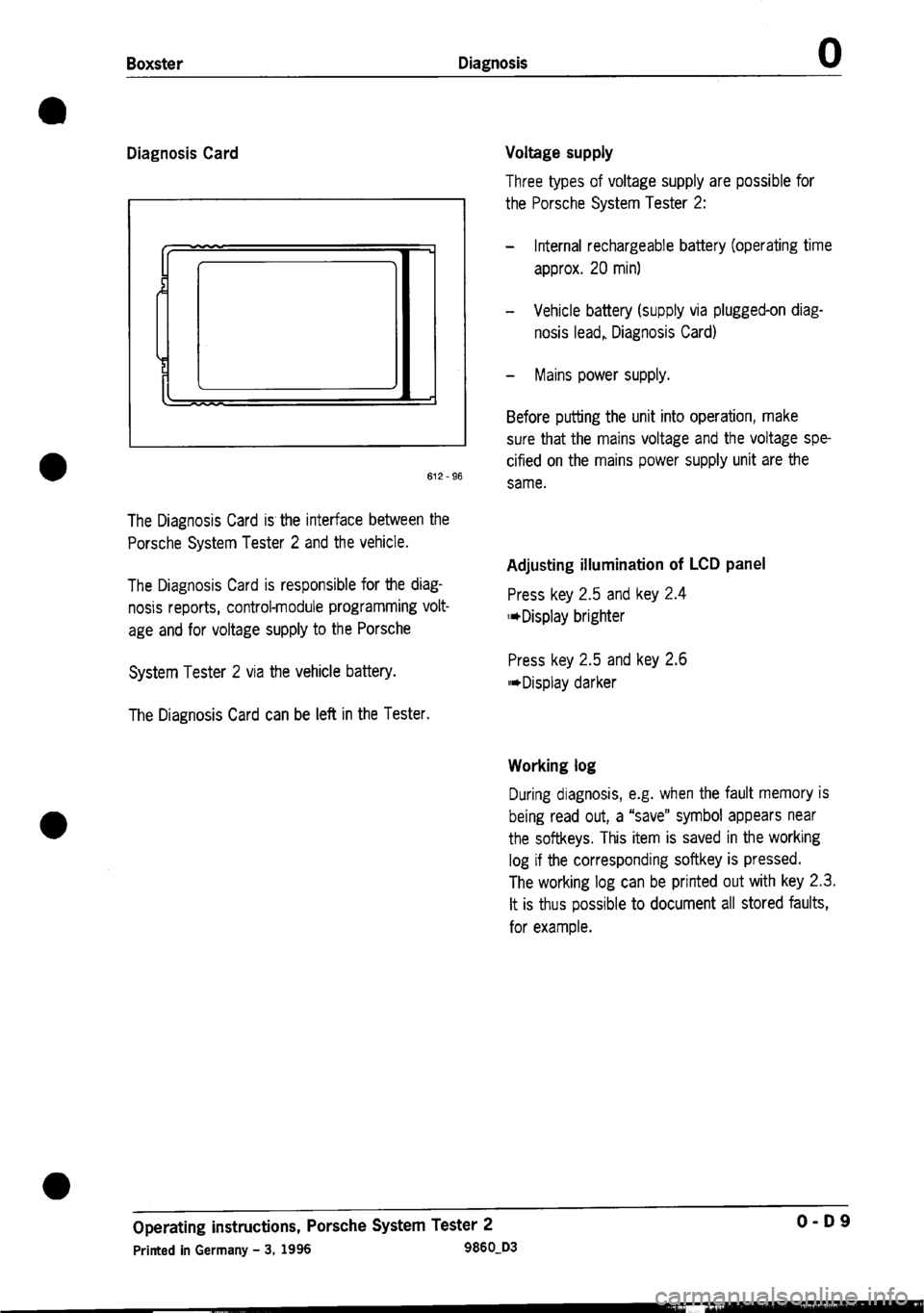 PORSCHE 986 BOXSTER 1997  Workshop Manual 