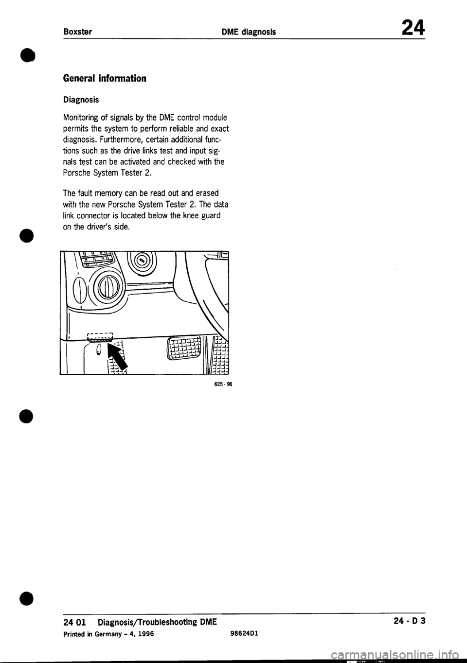 PORSCHE 986 BOXSTER 1997  Workshop Manual 