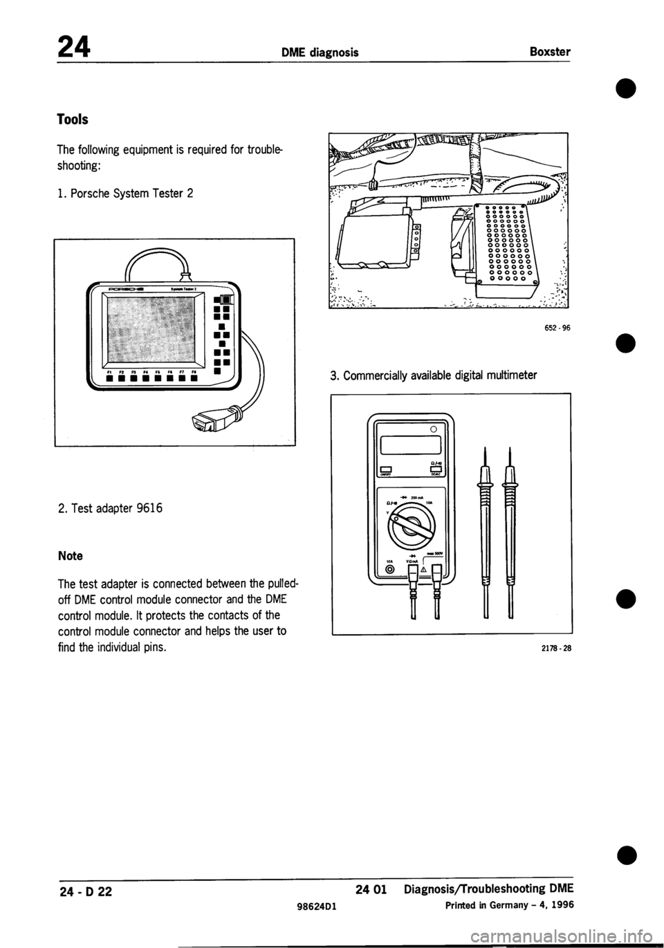 PORSCHE 986 BOXSTER 1997  Workshop Manual 