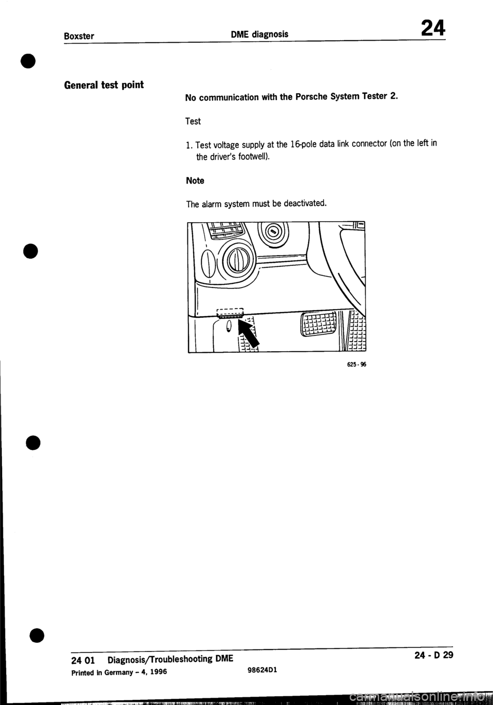 PORSCHE 986 BOXSTER 1997  Workshop Manual 