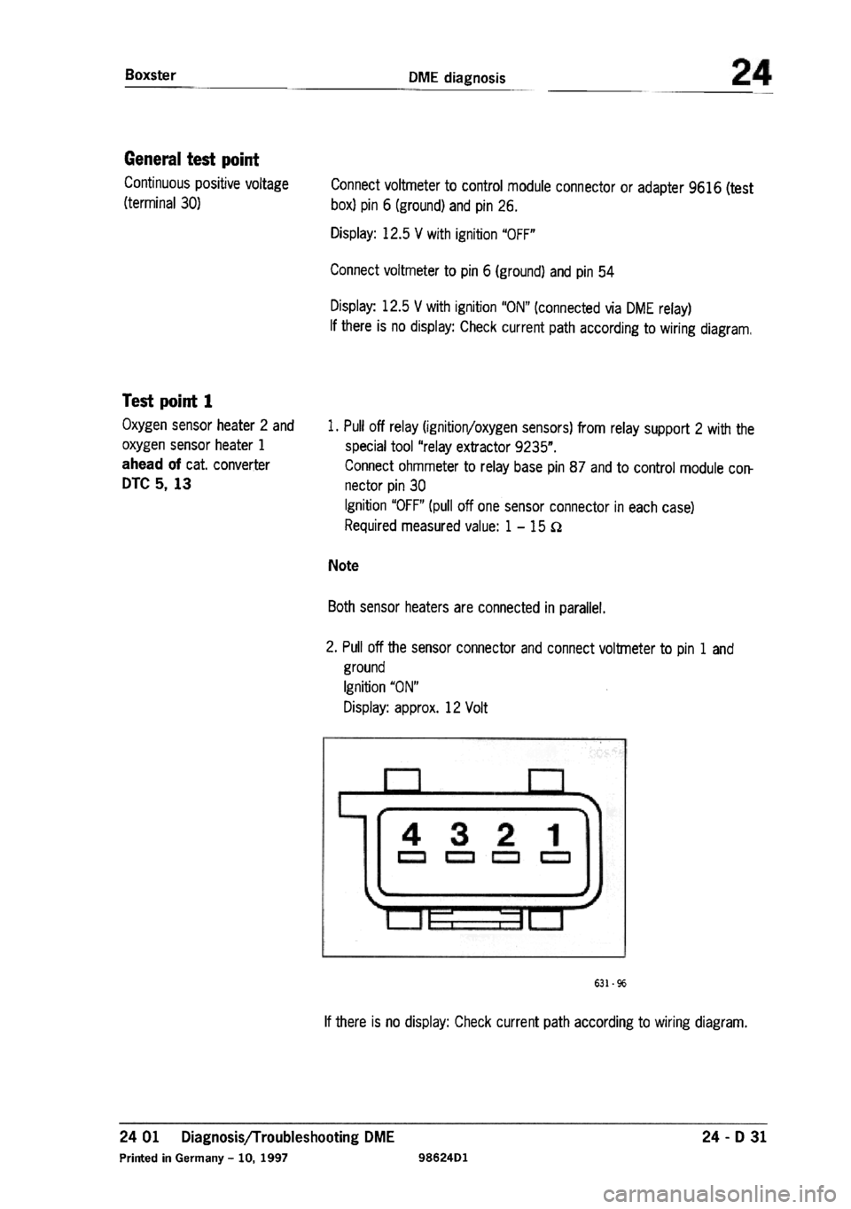 PORSCHE 986 BOXSTER 1997  Workshop Manual 