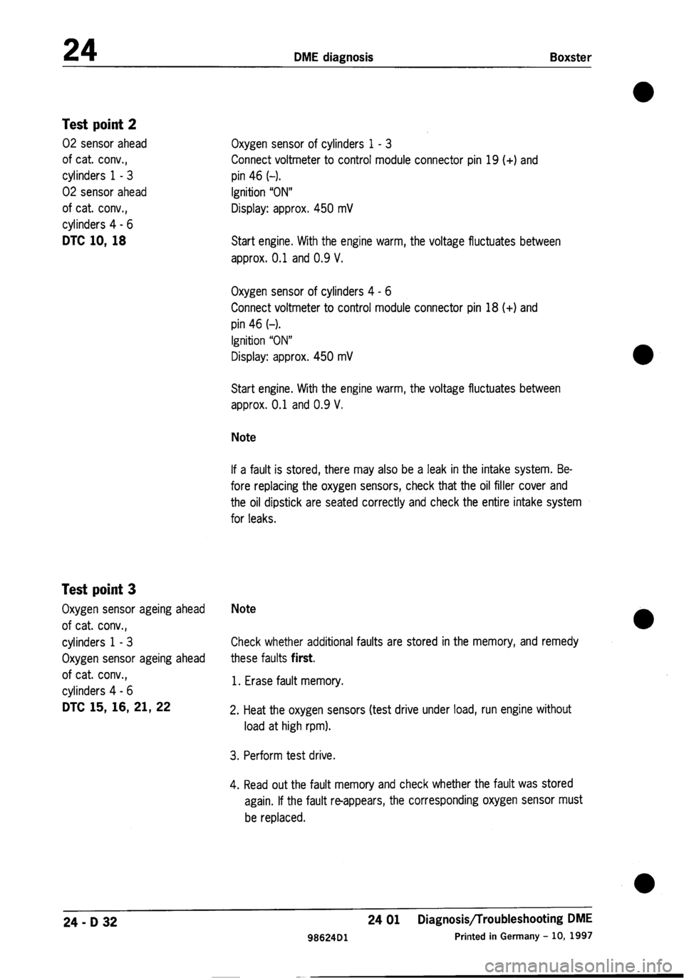 PORSCHE 986 BOXSTER 1997  Workshop Manual 