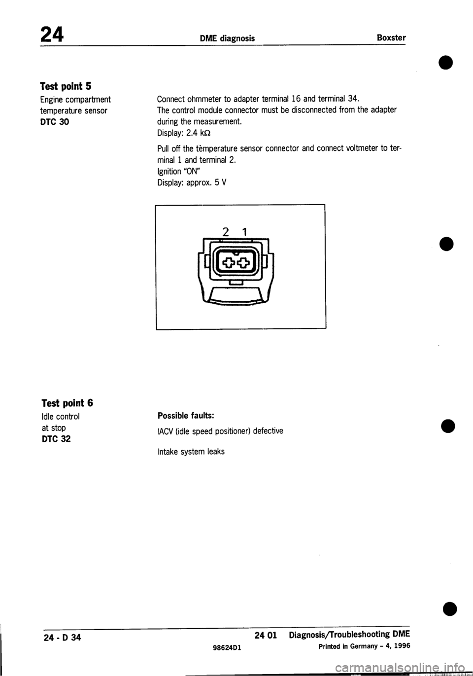 PORSCHE 986 BOXSTER 1997  Workshop Manual 