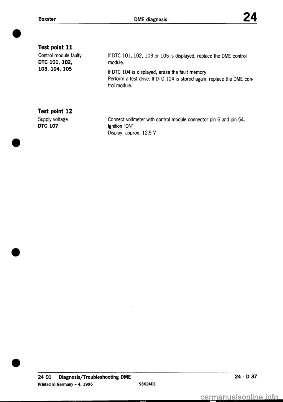 PORSCHE 986 BOXSTER 1997  Workshop Manual 