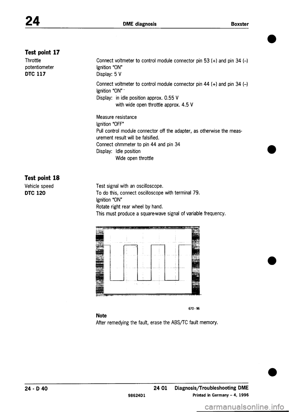 PORSCHE 986 BOXSTER 1997  Workshop Manual 