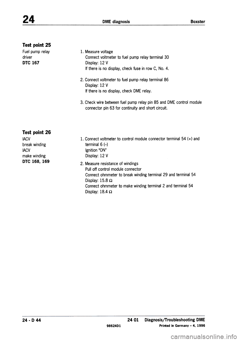 PORSCHE 986 BOXSTER 1997  Workshop Manual 