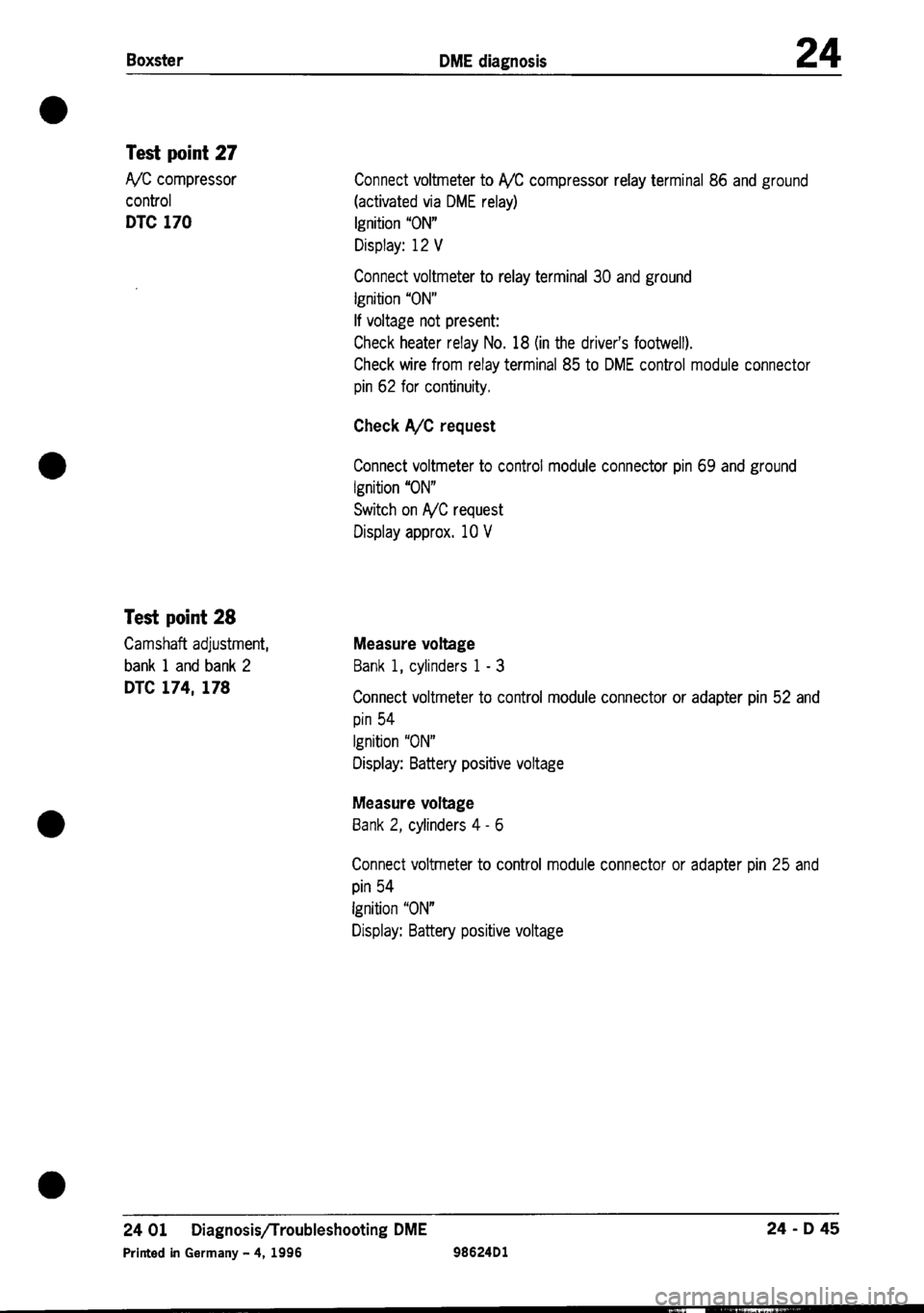 PORSCHE 986 BOXSTER 1997  Workshop Manual 