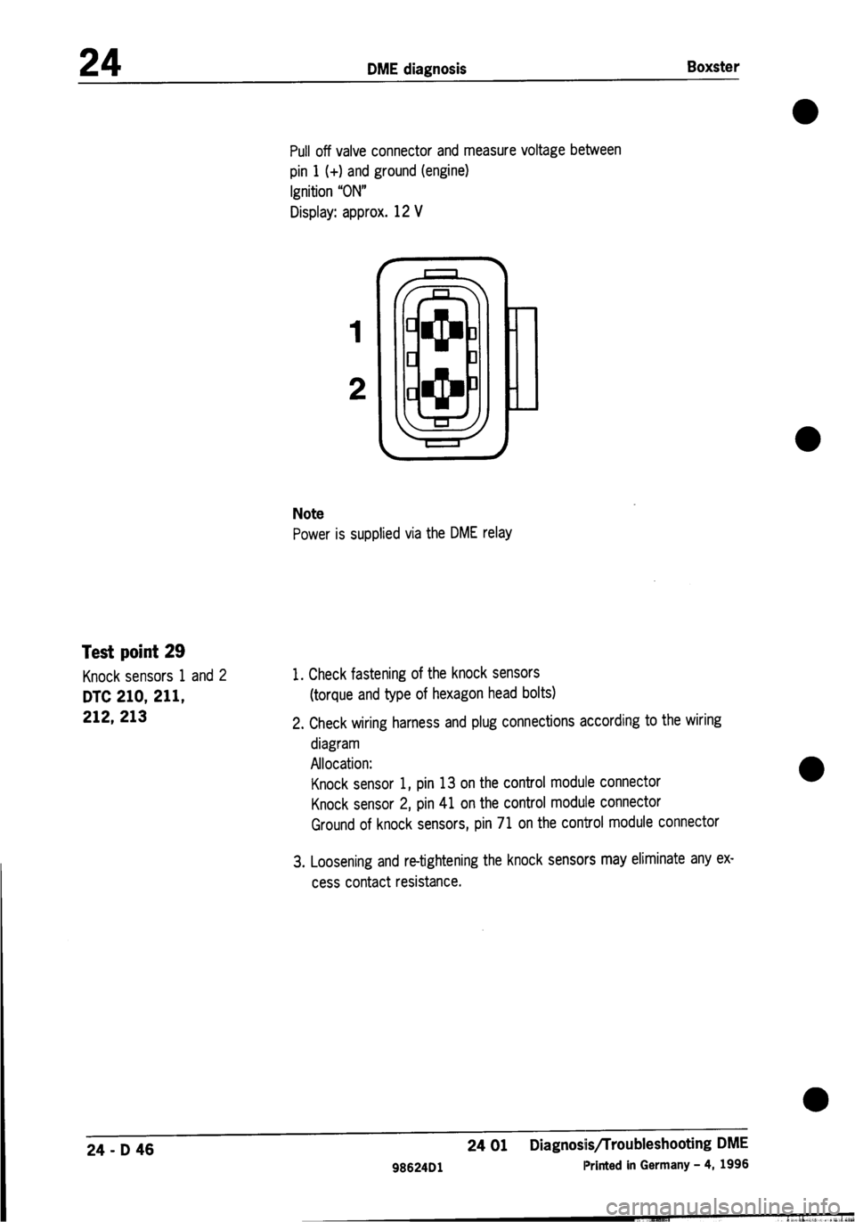 PORSCHE 986 BOXSTER 1997  Workshop Manual 