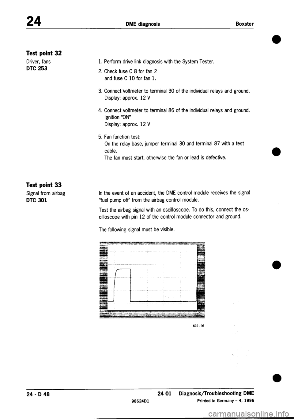 PORSCHE 986 BOXSTER 1997  Workshop Manual 