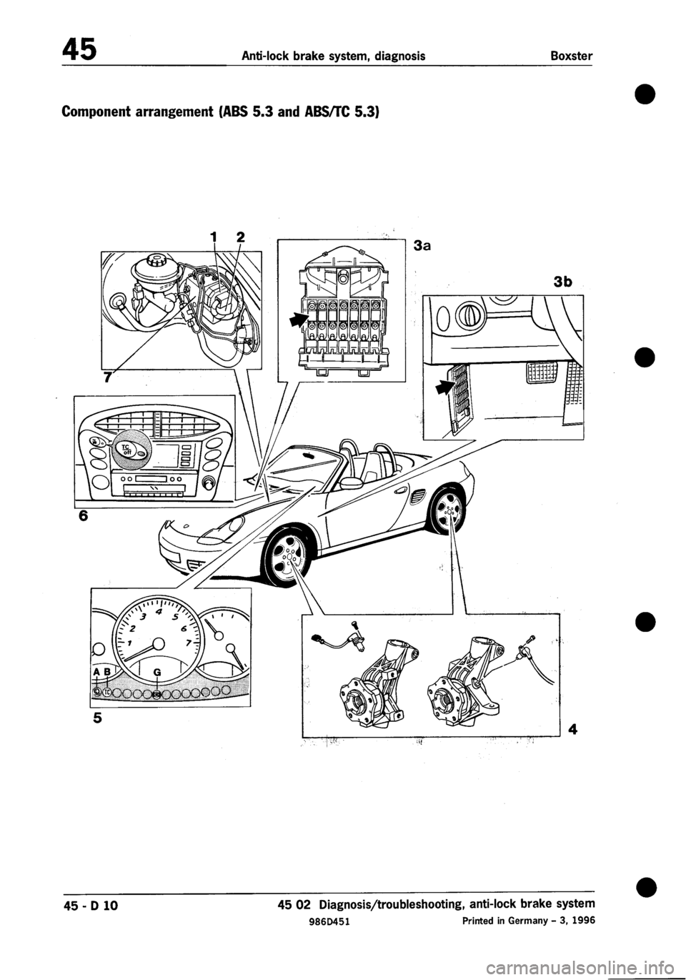 PORSCHE 986 BOXSTER 1997  Workshop Manual 