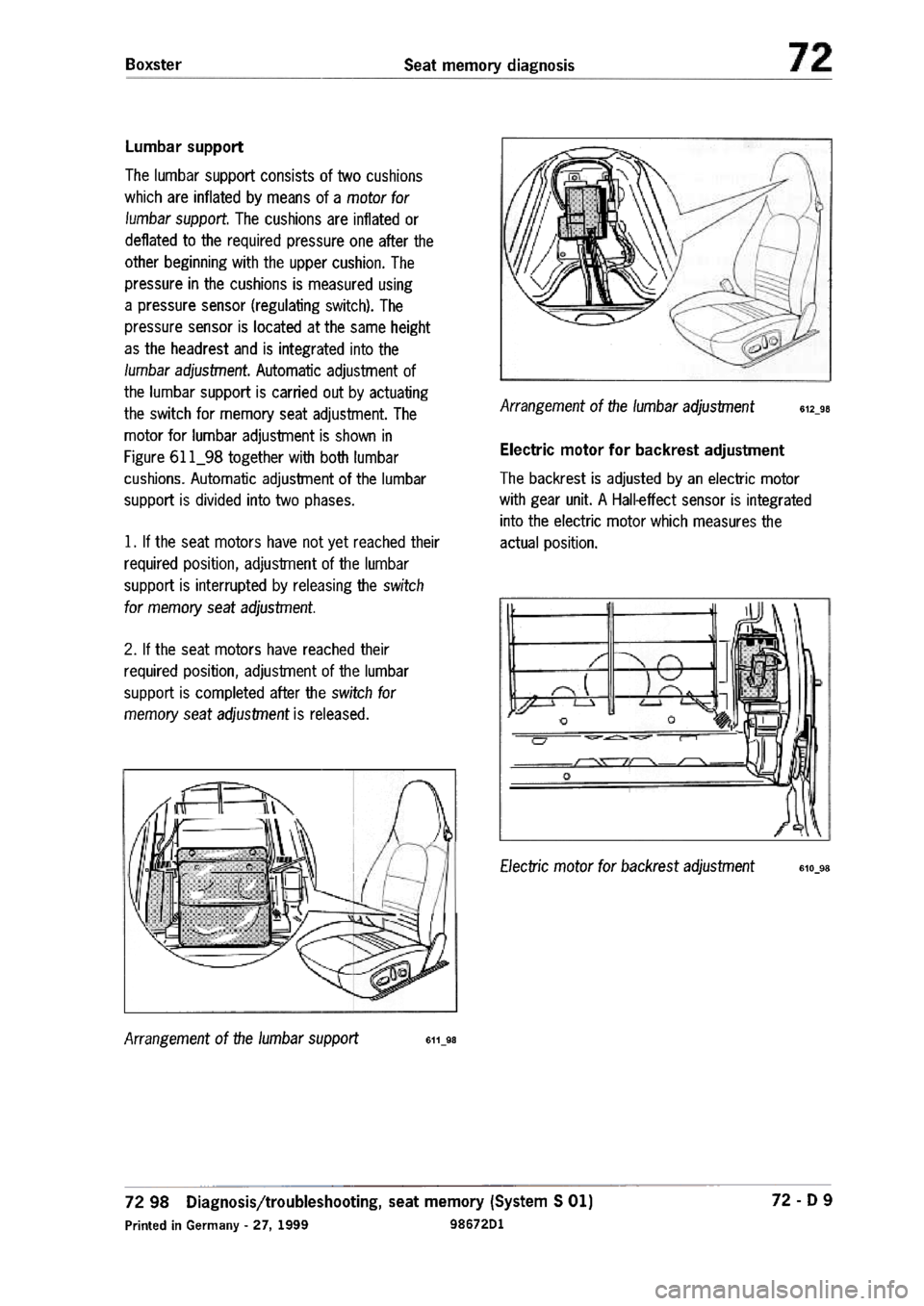 PORSCHE 986 BOXSTER 1997  Workshop Manual 
