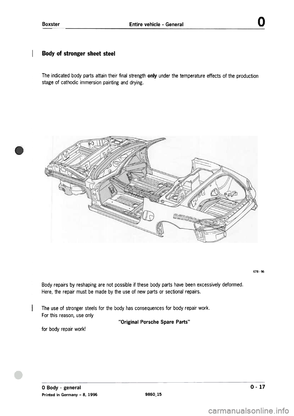 PORSCHE 986 BOXSTER 1997  Workshop Manual 