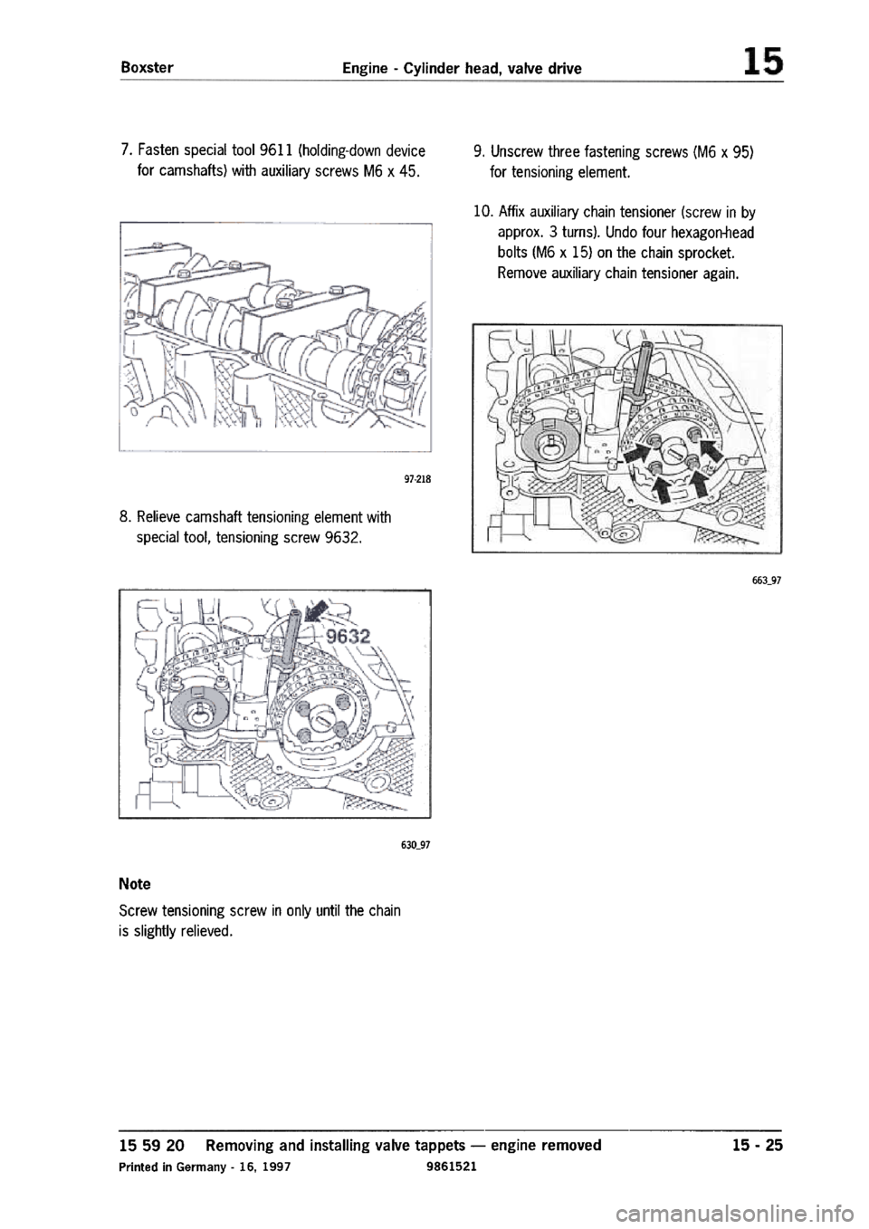 PORSCHE 986 BOXSTER 1997  Workshop Manual 