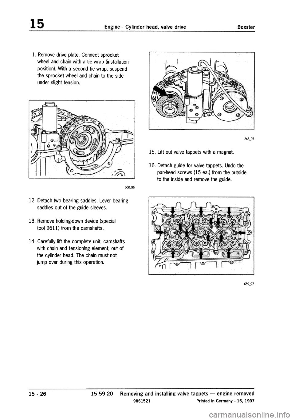 PORSCHE 986 BOXSTER 1997  Workshop Manual 