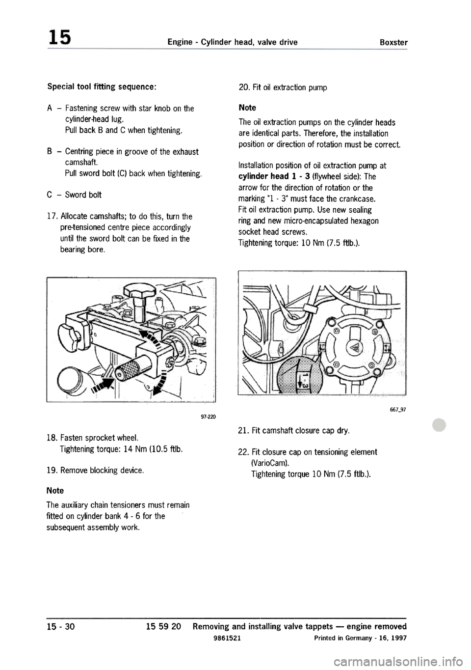 PORSCHE 986 BOXSTER 1997  Workshop Manual 
