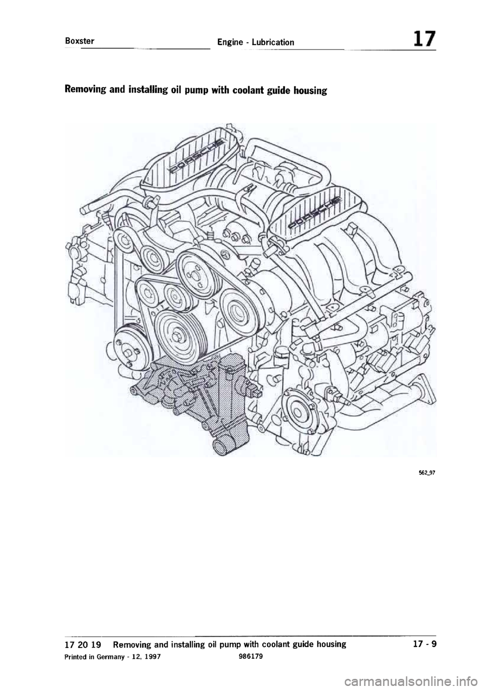 PORSCHE 986 BOXSTER 1997  Workshop Manual 