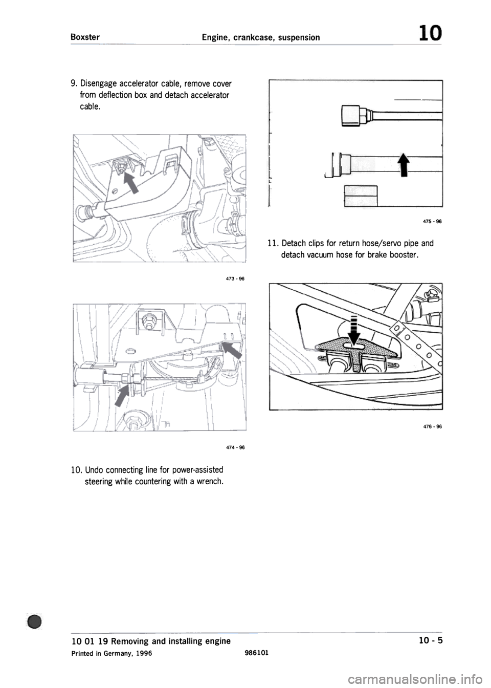 PORSCHE 986 BOXSTER 1997  Workshop Manual 