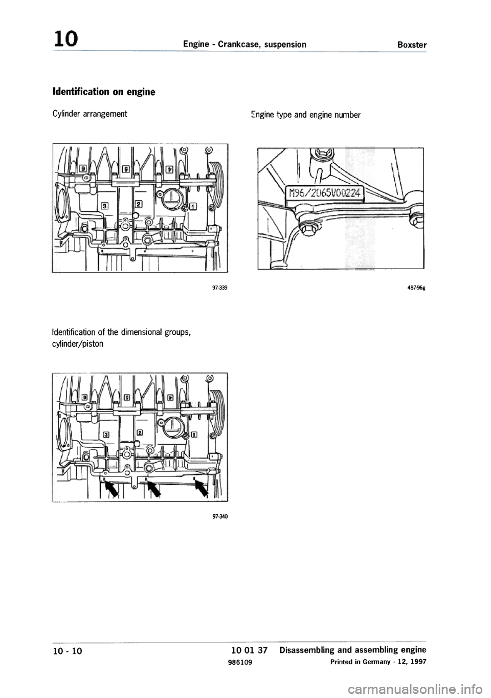 PORSCHE 986 BOXSTER 1997  Workshop Manual 