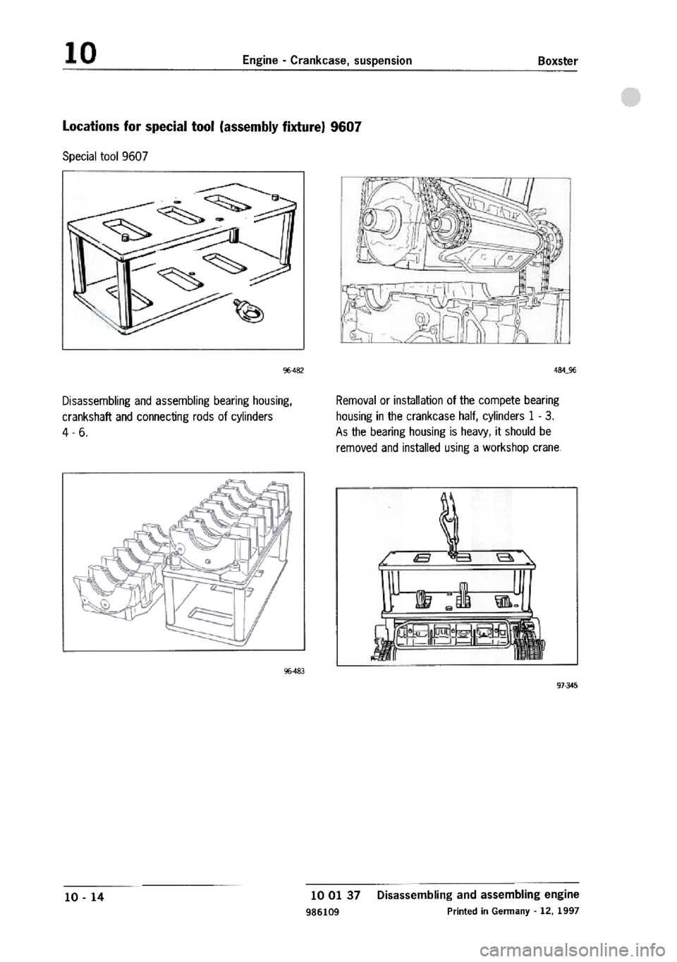 PORSCHE 986 BOXSTER 1997  Workshop Manual 