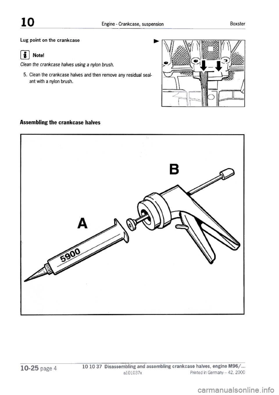 PORSCHE 986 BOXSTER 1997  Workshop Manual 