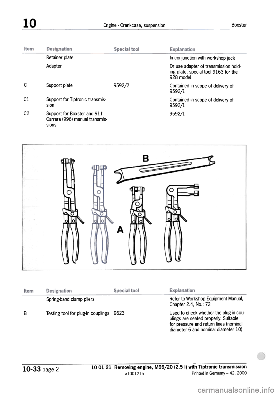 PORSCHE 986 BOXSTER 1997  Workshop Manual 