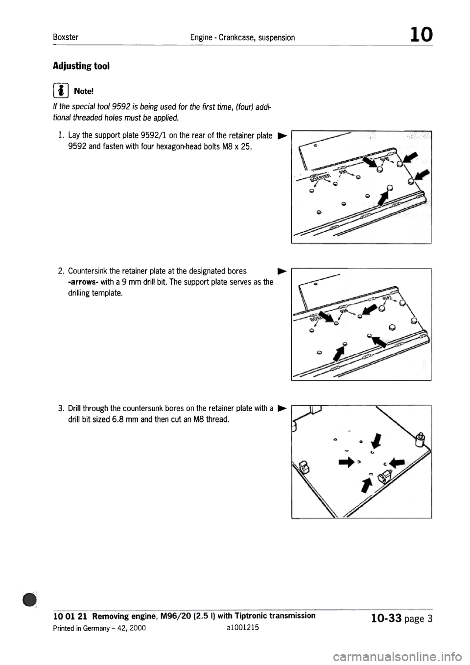 PORSCHE 986 BOXSTER 1997  Workshop Manual 