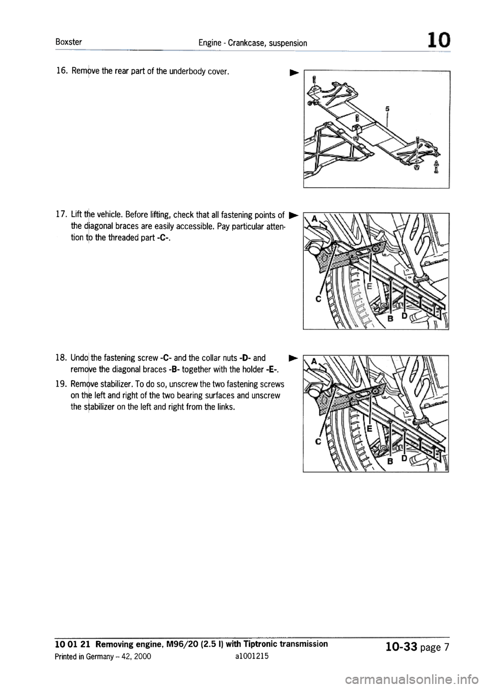 PORSCHE 986 BOXSTER 1997  Workshop Manual 