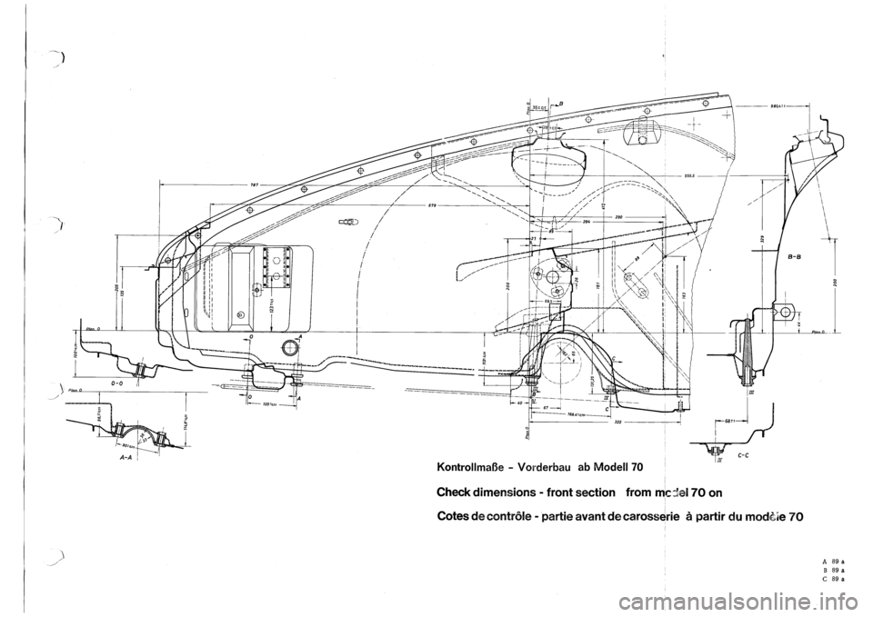 PORSCHE 911 1968 1.G Body Diagrams Workshop Manual 